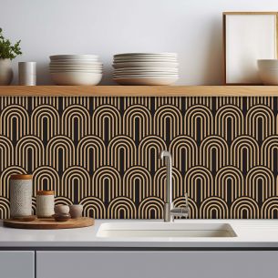 Crédence adhésive art déco arches