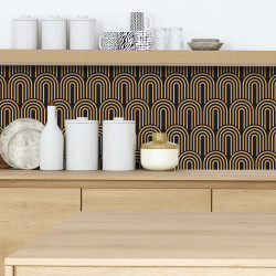 Crédence adhésive art déco arches