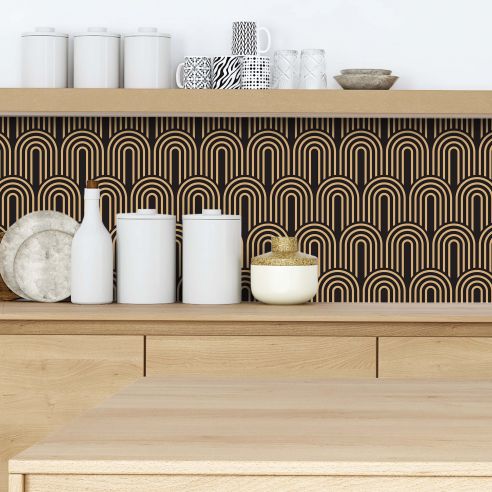 Crédence adhésive art déco arches