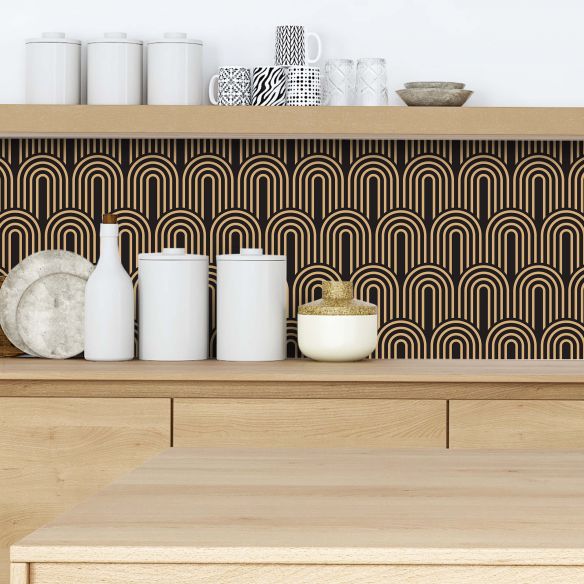 Crédence adhésive art déco arches