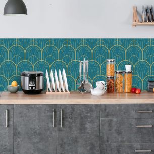 Crédence adhésive art déco design arches 2