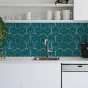 Crédence adhésive art déco design arches