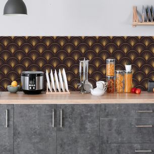 Crédence adhésive art déco design écailles