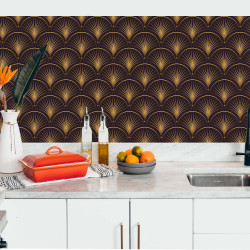 Crédence adhésive art déco design écailles