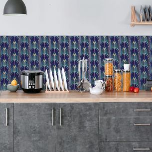 Crédence adhésive art déco arches design