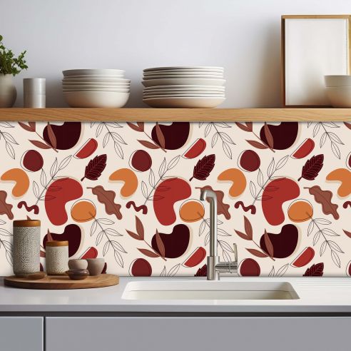 Crédence adhésive déco Terracotta