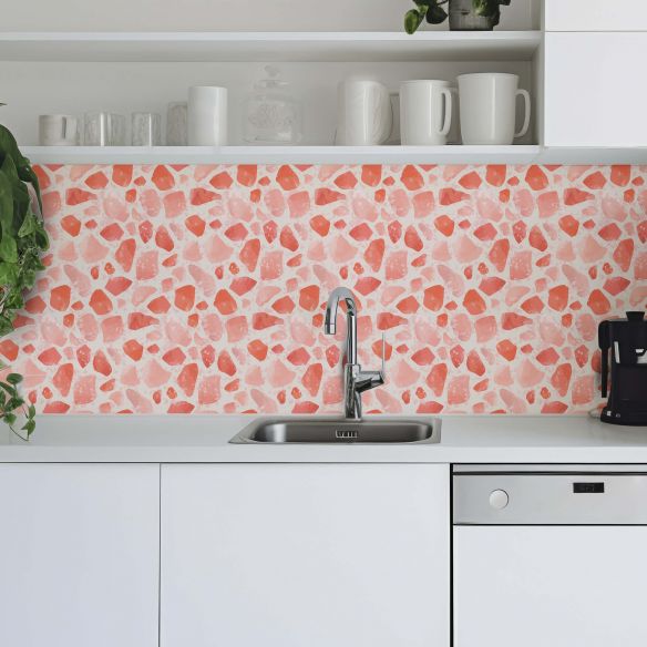 Crédence adhésive Terrazzo style Terracotta