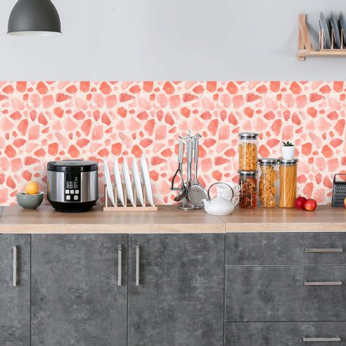 Crédence adhésive Terrazzo style Terracotta
