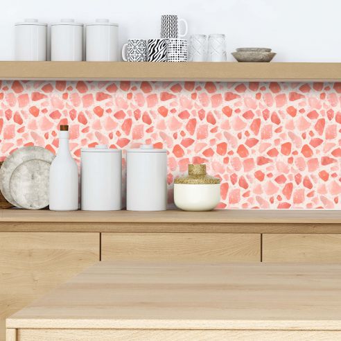 Crédence adhésive Terrazzo style Terracotta