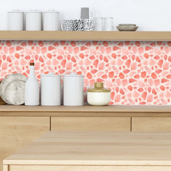 Crédence adhésive Terrazzo style Terracotta