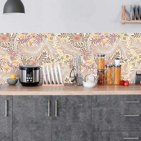 Crédence adhésive feuillage décoratifs