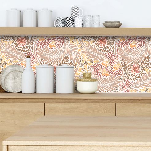 Crédence adhésive feuillage décoratifs