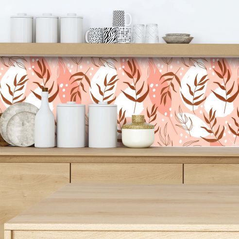 Crédence adhésive feuillage décoratifs