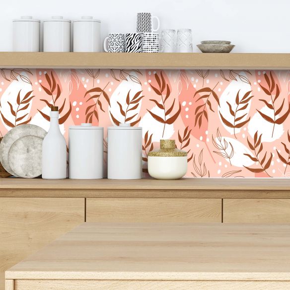 Crédence adhésive feuillage décoratifs