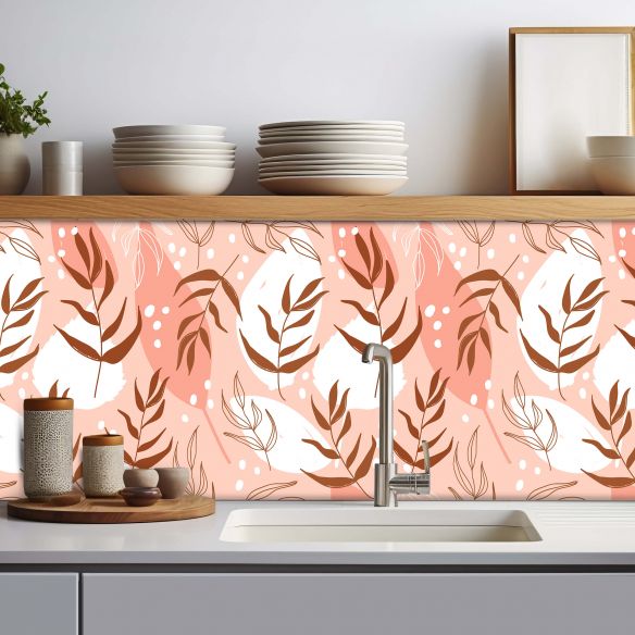 Crédence adhésive feuillage décoratifs