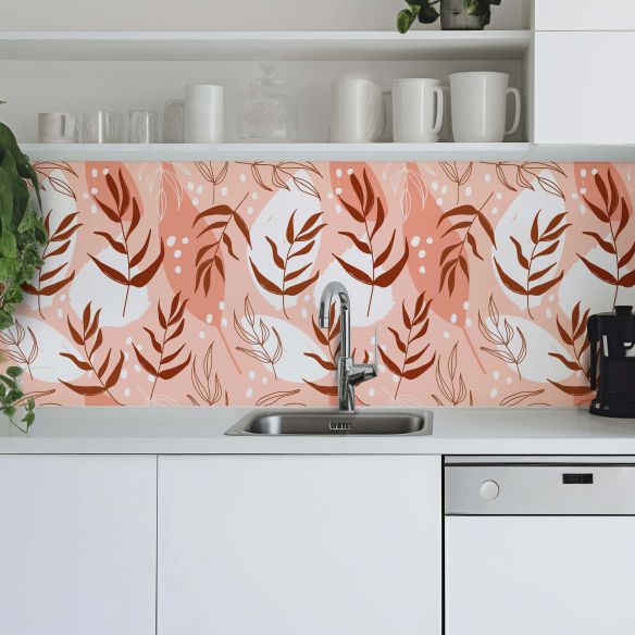 Crédence adhésive feuillage décoratifs