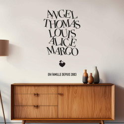 stickers famille personnalisé