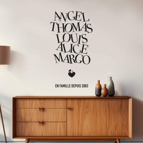stickers famille personnalisé