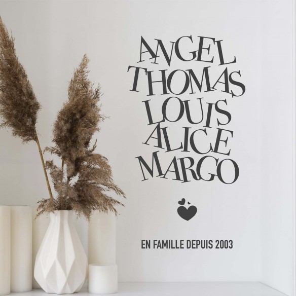 stickers famille personnalisé