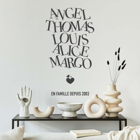 stickers famille personnalisé