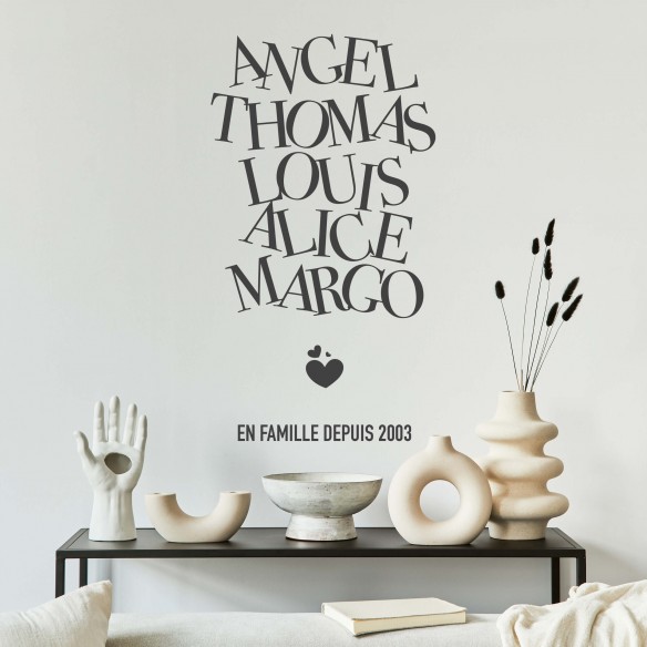 stickers famille personnalisé