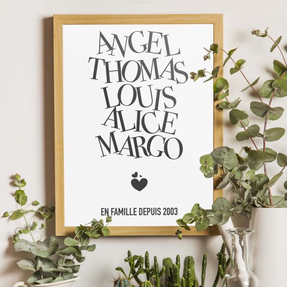 Affiche famille à personnaliser