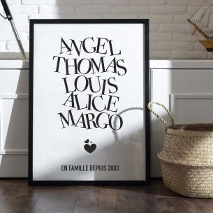 Affiche famille à personnaliser