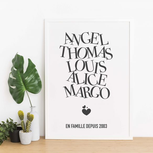 Affiche famille à personnaliser