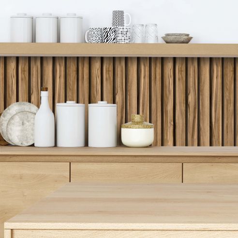 Crédence adhésive imitation tasseaux bois 002