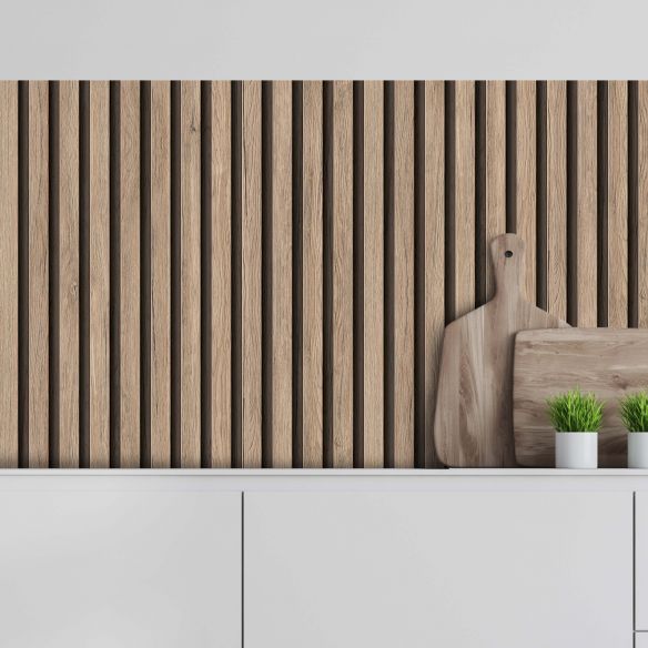 Crédence adhésive imitation tasseaux bois 003