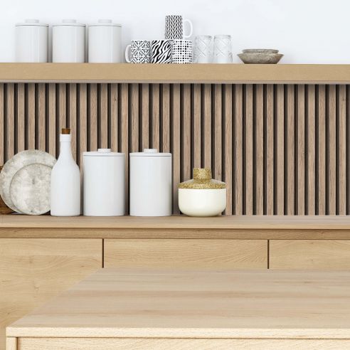Crédence adhésive imitation tasseaux bois 003
