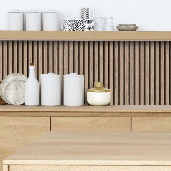 Crédence adhésive imitation tasseaux bois 003