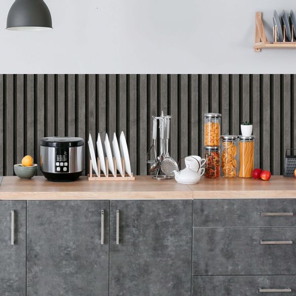 Crédence adhésive imitation tasseaux bois 004