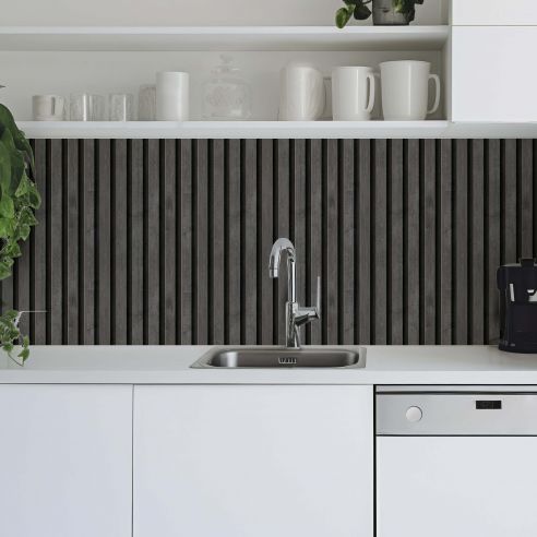 Crédence adhésive imitation tasseaux bois 004