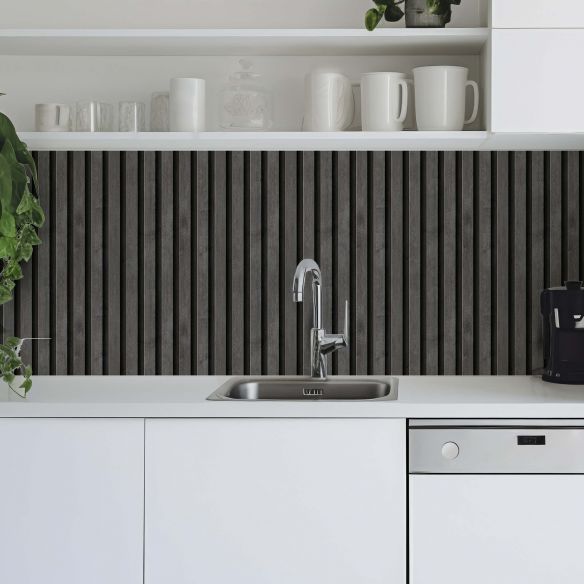 Crédence adhésive imitation tasseaux bois 004