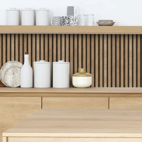 Crédence adhésive imitation tasseaux bois 005