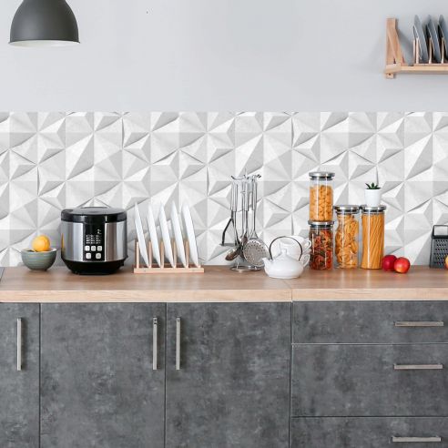 Crédence adhésive effet béton 3D