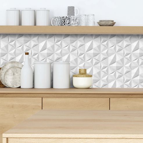 Crédence adhésive effet béton 3D