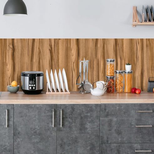 Crédence adhésive effet bois WOOD001