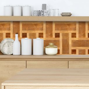 Crédence adhésive effet parquet bois 002