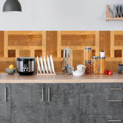 Crédence adhésive effet parquet bois 002