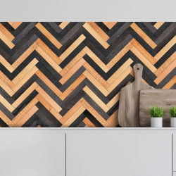 Crédence adhésive effet parquet bois 003