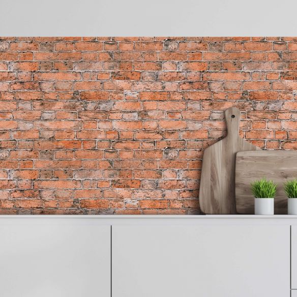 Crédence adhésive effet briques 002