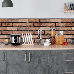 Crédence adhésive effet briques 003