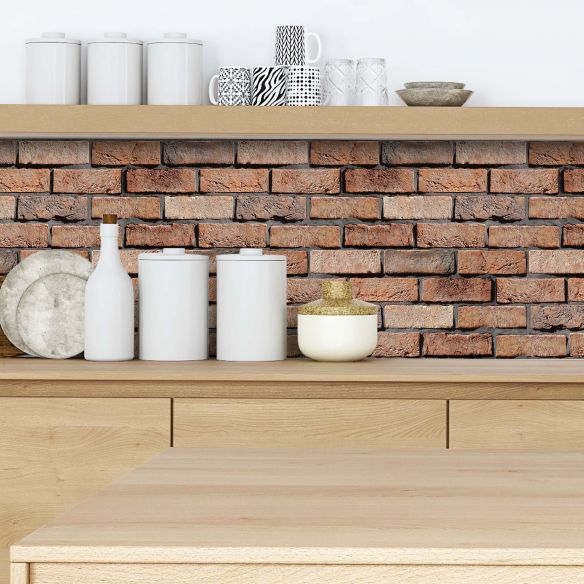 Crédence adhésive effet briques 003