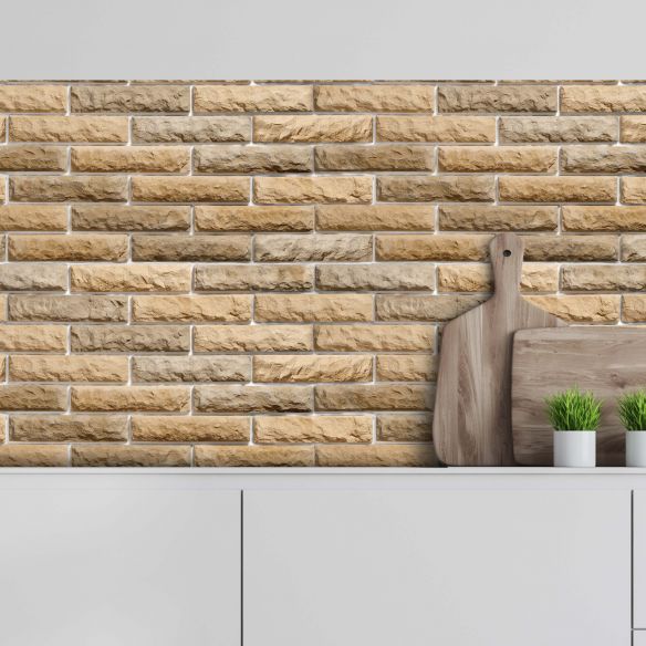 Crédence adhésive effet briques 004