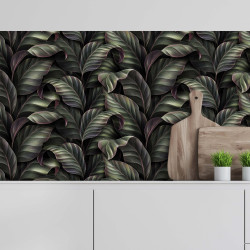Crédence adhésive effet feuillage 001