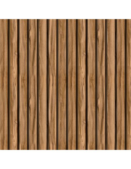 Sticker porte effet tasseaux bois 003