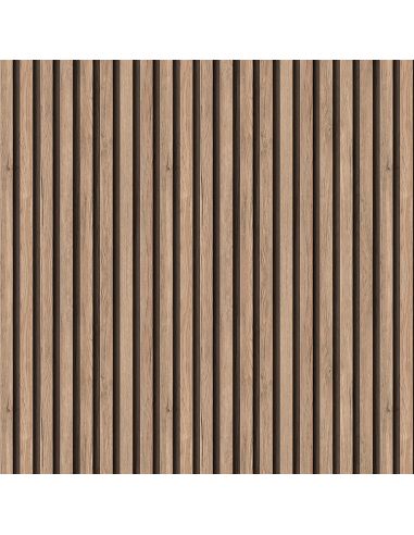 Sticker porte effet tasseaux bois 004