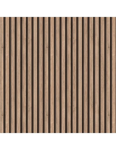 Sticker porte effet tasseaux bois 004